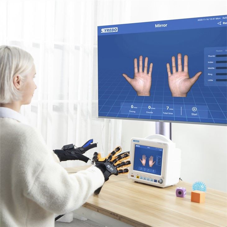 Kätemassaariga Exoskeleton kindad